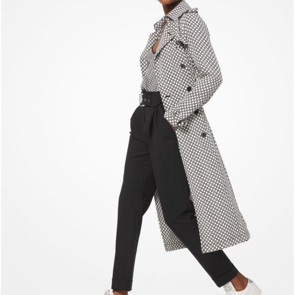 Michael Kors Jackets & Blazers - Michael Kors Trench Coat Bone/Black XS size
